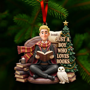 Cozy Book Corner Ornament - Personalized Gifts For Book Lovers 04TOLU071025