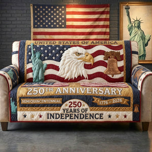 Proud Anniversary Quilted Sofa Cover, Personalized Gifts For Patriots 04qhtn270126