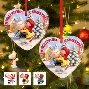 Personalized Christmas Gifts For Couple Heart Ceramic Ornament 03ohmg030925