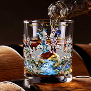 Forever Love Round Glass - Personalized Gifts For Couple 01OHQN230126