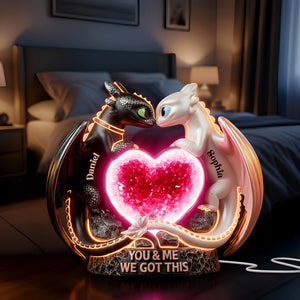 Heartflow Together Acrylic Light Box - Personalized Gift For Couples 05PGLU271125