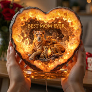 Best Lion Mom Ever Acrylic Light Box - Personalized Gifts For Moms 02nalu180326