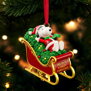 Chilling Sleigh Moment Ornament - Personalized Christmas Gifts For Stoners 08TOLU161025