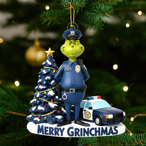 Badass Police Christmas Ornament, Personalized Gifts For Police Officer 03qhqn120925