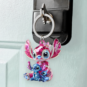 Monster Mom Keychain - Personalized Gift For Mother-Homacus