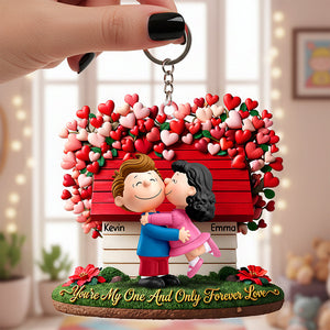 Lovely Kissing Couple Keychain - Personalized Gifts For Couple 02huta290126