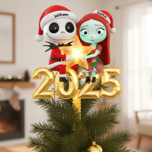 Lovely Christmas Tree Topper - Personalized Gifts For Couples 03PGQN151125