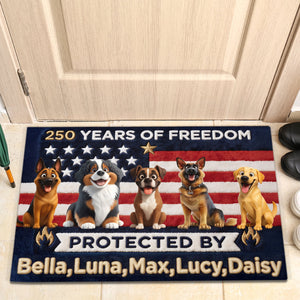 Brave Dogs Doormat - Celebrated America 250th Anniversary - Personalized Gifts For Dog Lovers 02naqn270326