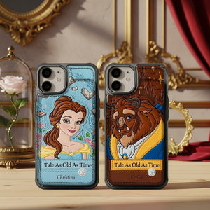 Couple Leather Flip Wallet Phone Case - Personalized Gift For Couple 03TGMG310725