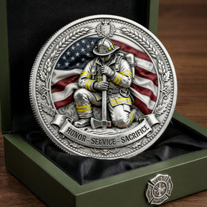 Firefighter Pride Printed Metal Coin - Personalized Gifts For Firefighter 03TOQN230226