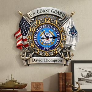 Veteran Wall Clock - Personalized Gifts For Military 1 Layer Acrylic Hanging Wall Clock HUVP030626-Homacus