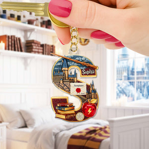 Magical Academy Alphabet Acrylic Keychain - Personalized Gift For Teacher 05OHLU300625