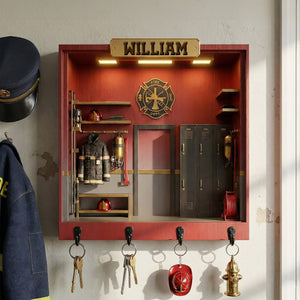 Firefighter Cabinet Acrylic Key Hanger - Personalized Gifts For Firefighters 03kimg111225