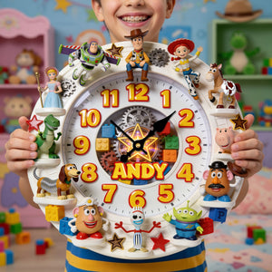 Adorable Characters Hanging Wall Clock - Personalized Gifts 02nalu140326