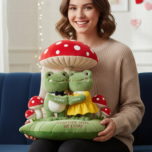 Together Until Croak Frog Couple Pillow - Personalized Gifts For Couples 03NAQN031225