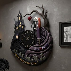 Romantic Pair Hanging Wall Clock - Personalized Gifts For Couples 03kimg251225
