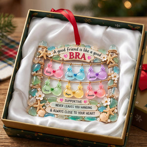 Besties Bra Acrylic Ornament - Personalized Gifts For Besties 01natn161026