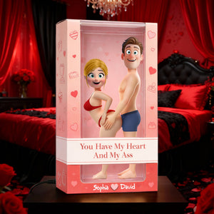 Cheeky Couple Acrylic Plaque - Personalized Gifts For Couple Valentine Plaque 07OHLU230126