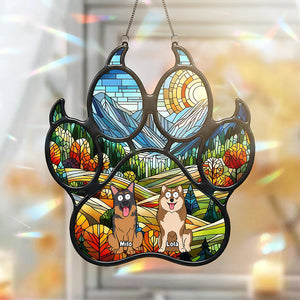 Funny Dog Suncatcher - Personalized Gifts For Dog Lovers 01ohta130825