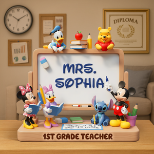 Teacher Desk Acrylic Plaque - Personalized Gifts For Teacher 02NAPU270625