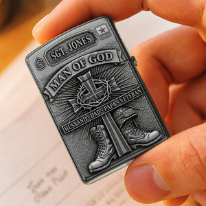 Veteran Man Of God Lighter, Personalized Gifts For Veteran 04qhtn120825