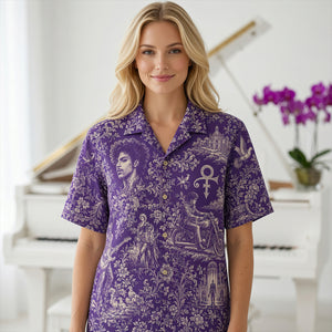 Virtuosic Prince Toile De Jouy Hawaiian Shirt, Personalized Gifts For Music Lovers 05qhdt100726