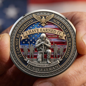 The Sacrifice Of Veterans Printed Metal Coin - Personalized Gifts For Veterans 02padt270226