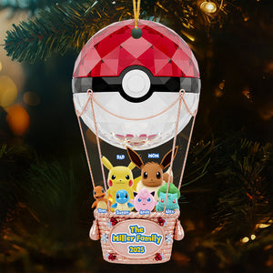 Family Hot Air Balloon Christmas Ornament Personalized Gifts For Family 02NADT270925