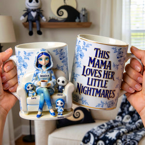 Gothic Mom & Little Kids Coffee Mug - Personalized Gifts For Moms 01PGQN170426