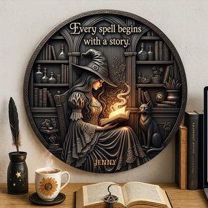 Spooky Metal Sign Personalized Gifts For Witch Lovers 02pgtn180725
