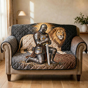 Knight In Prayer Sofa Cover - Personalized Gift For Christian 02NATN290126