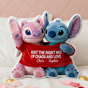 Playful Couple In Cute Shirt Shaped Pillow, Personalized Gifts For Couple 02qhlu111225