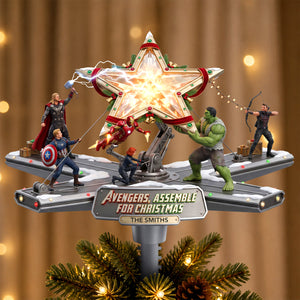 Action Squad Acrylic Christmas Tree Topper - Personalized Gifts For Family 05hadh250826