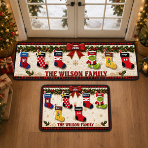 Festive Stockings Runner Rug - Personalized Christmas Gifts For Family 07naqn220826
