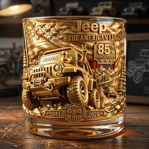 85th Anniversary Off-Road Round Glass - Personalized Gifts For Off-Road Lovers 03qhlu090626