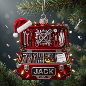 Mechanical Box Ornament - Personalized Gifts For Mechanic Christmas Ornament 09PGLU191026