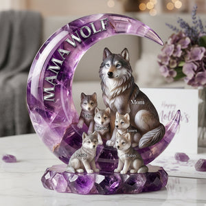 Wolf Mom Acrylic Plaque - Personalized Gifts For Mom 01NATA070226