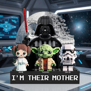 Space Theme Mom And Kids Acrylic Plaque - Personalized Gifts For Mother's Day Plaque 03OHLU080426