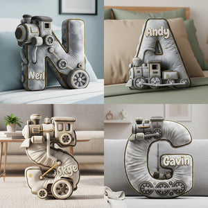 Alphabet Letter Pillow - Personalized Gifts For Train Lovers 02ohta041225 - Pillow - GoDuckee