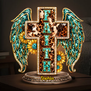 Glowing Faith Cross Light Box - Personalized Gift For Jesus Lovers 03HUDT061225