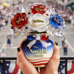 Family Flower 250th USA Anniversary Acrylic Plaque - Personalized Gifts For Family 02pgta040526-Homacus