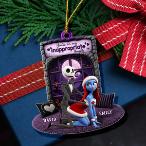 Spooky Couple Christmas Ornament - Personalized Gifts For Couple 01OHQN110826