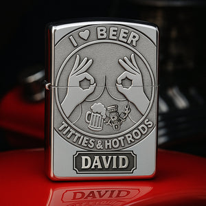 Man Humor Hot Rod Lighter, Personalized Gifts For Hot Rod Lovers 01qhdt110825