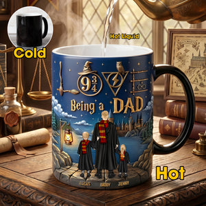 Fantasy School Dad And Kids Heat Changing Coffee Mug - Personalized Gifts For Father's Day Color Changing Mug 02HUTN210526TM