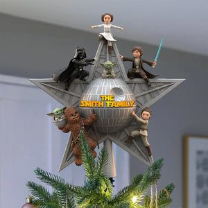 Personalized Gifts For Family Acrylic Christmas Tree Topper 01nata201125