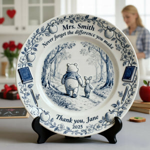 Teacher Appreciation Round Plate - Personalized Gifts For Teachers 02naqn181225