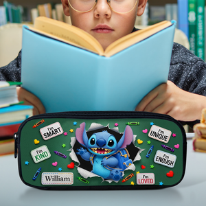 Cute Alien Ready For Class Pencil Case - Personalized Gifts For Kids 04TGLU300725
