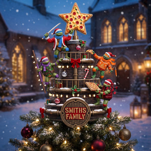 Pizza Star Acrylic Christmas Tree Topper - Personalized Gifts For Family 07HAQN190826