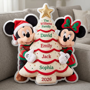 Family Christmas Tree Plush Pillow - Personalized Gifts For Family 04TTTN151026
