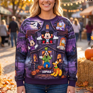 Spooky Childhood Haunted House Shirt - Personalized Gifts For Halloween Shirt 05TYQN300726